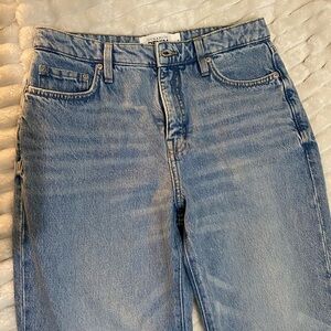 High waist straight leg jean